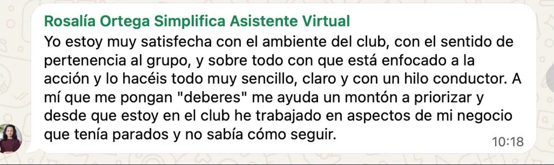 Mensaje de Rosalía sobre el ambiente del Club, el foco en la acción y el avance en su negocio